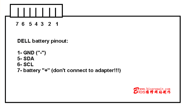 Dell Battery Pinout Connector Diagrams